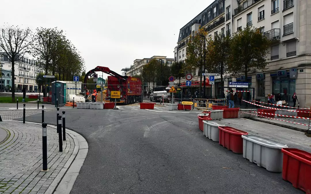 Travaux de voirie sur la place d’Ariane