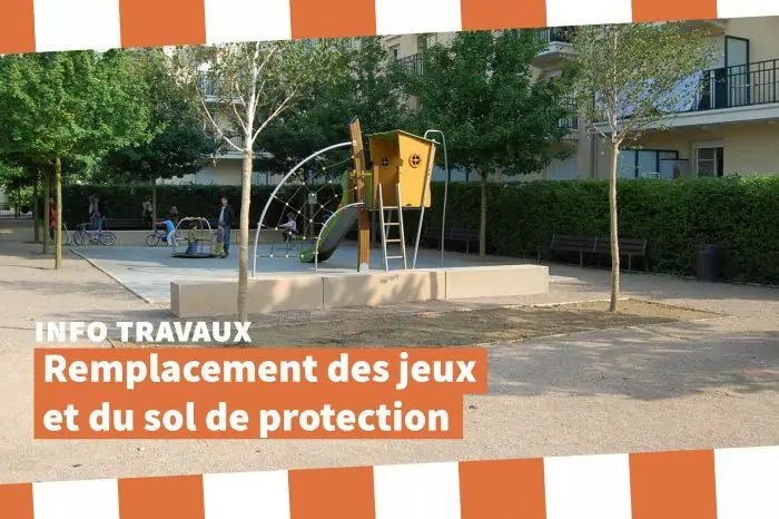 Travaux dans le square du Chariot