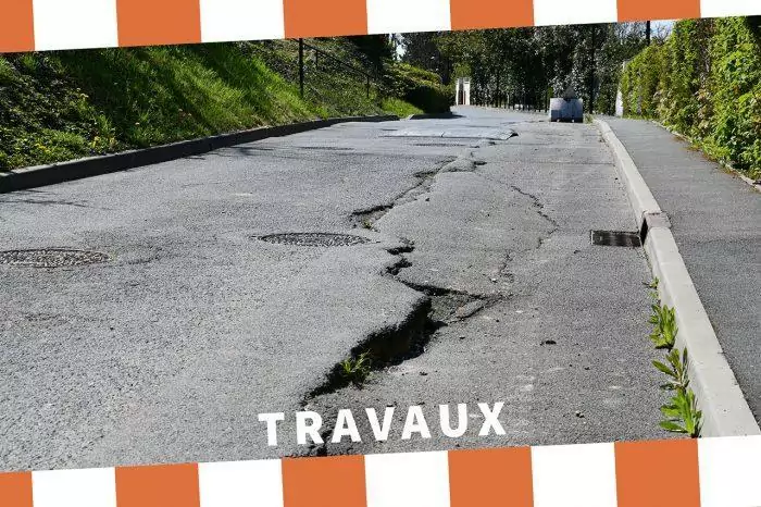Réfection de la voirie dans le chemin des Bas Champs