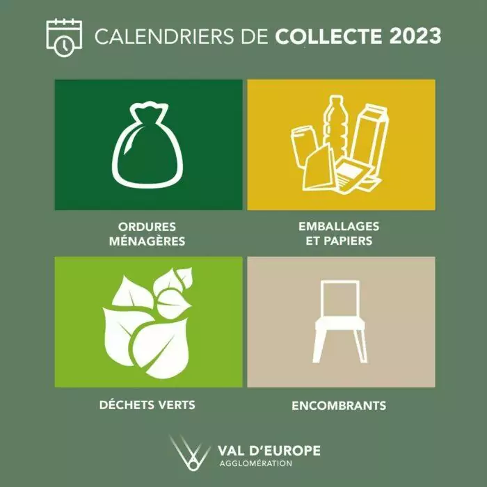 Calendrier de collecte des déchets 2023