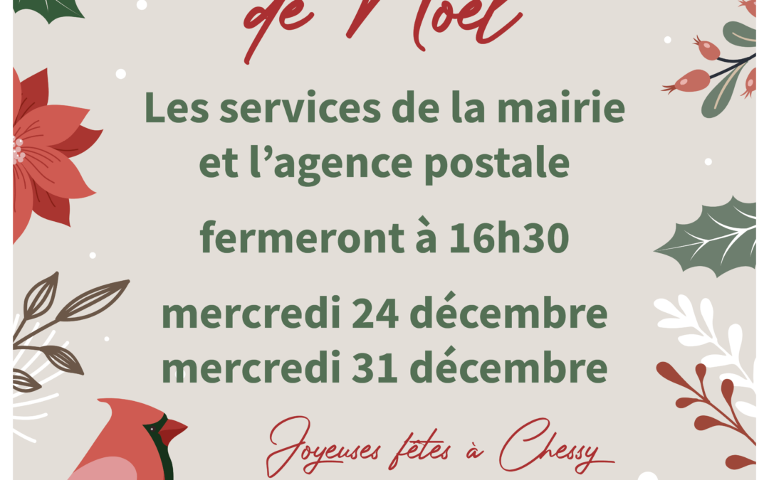 Fermetures exceptionnelles