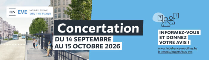 Bus EVE : participez à la concertation publique du 14 septembre au 15 octobre 2026